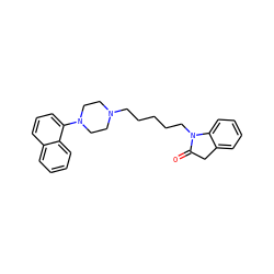 O=C1Cc2ccccc2N1CCCCCN1CCN(c2cccc3ccccc23)CC1 ZINC000040980531