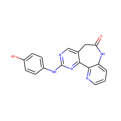 O=C1Cc2cnc(Nc3ccc(O)cc3)nc2-c2ncccc2N1 ZINC000045354956