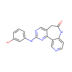 O=C1Cc2cnc(Nc3cccc(O)c3)nc2-c2cnccc2N1 ZINC000045368689