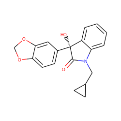 O=C1N(CC2CC2)c2ccccc2[C@]1(O)c1ccc2c(c1)OCO2 ZINC000071331453