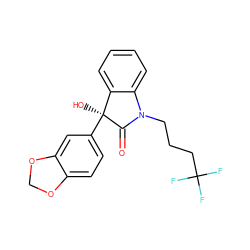 O=C1N(CCCC(F)(F)F)c2ccccc2[C@]1(O)c1ccc2c(c1)OCO2 ZINC000071341120