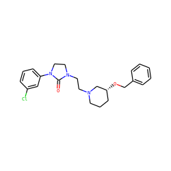 O=C1N(CCN2CCC[C@@H](OCc3ccccc3)C2)CCN1c1cccc(Cl)c1 ZINC000043009461