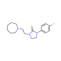 O=C1N(CCN2CCCCCC2)CCN1c1ccc(Cl)cc1 ZINC000049014822