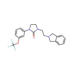 O=C1N(CCN2Cc3ccccc3C2)CCN1c1cccc(OC(F)(F)F)c1 ZINC000043069220