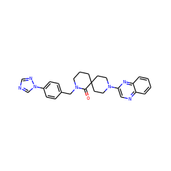 O=C1N(Cc2ccc(-n3cncn3)cc2)CCCC12CCN(c1cnc3ccccc3n1)CC2 ZINC000096173119
