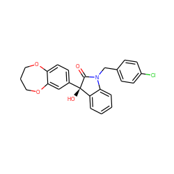 O=C1N(Cc2ccc(Cl)cc2)c2ccccc2[C@]1(O)c1ccc2c(c1)OCCCO2 ZINC000071332469