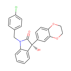 O=C1N(Cc2ccc(Cl)cc2)c2ccccc2[C@]1(O)c1ccc2c(c1)OCCO2 ZINC000071340624