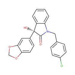 O=C1N(Cc2ccc(Cl)cc2)c2ccccc2[C@]1(O)c1ccc2c(c1)OCO2 ZINC000071331879
