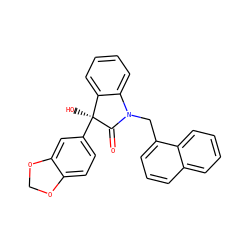 O=C1N(Cc2cccc3ccccc23)c2ccccc2[C@]1(O)c1ccc2c(c1)OCO2 ZINC000071333872