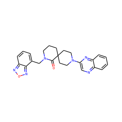 O=C1N(Cc2cccc3nonc23)CCCC12CCN(c1cnc3ccccc3n1)CC2 ZINC000096173115