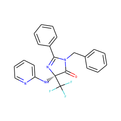 O=C1N(Cc2ccccc2)C(c2ccccc2)=N[C@]1(Nc1ccccn1)C(F)(F)F ZINC000019939312