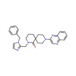 O=C1N(Cc2nccn2Cc2ccccc2)CCCC12CCN(c1cnc3ccccc3n1)CC2 ZINC000096173124