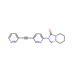 O=C1N(c2ccc(C#Cc3cccnc3)cn2)C[C@H]2CCCCN12 ZINC000144079386