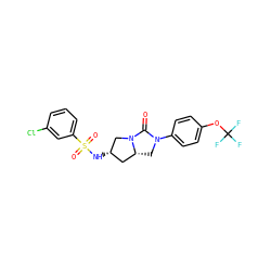 O=C1N(c2ccc(OC(F)(F)F)cc2)C[C@@H]2C[C@H](NS(=O)(=O)c3cccc(Cl)c3)CN12 ZINC000096168549
