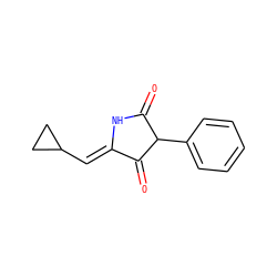 O=C1N/C(=C\C2CC2)C(=O)C1c1ccccc1 ZINC000001541994
