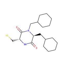 O=C1N[C@H](CS)C(=O)N(CC2CCCCC2)[C@H]1CC1CCCCC1 ZINC000013779791
