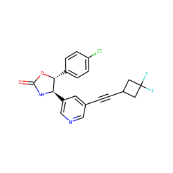 O=C1N[C@H](c2cncc(C#CC3CC(F)(F)C3)c2)[C@@H](c2ccc(Cl)cc2)O1 ZINC001772653013