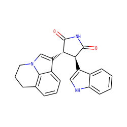 O=C1NC(=O)[C@@H](c2cn3c4c(cccc24)CCC3)[C@@H]1c1c[nH]c2ccccc12 ZINC000100016063