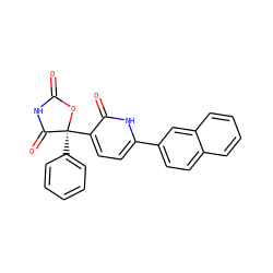 O=C1NC(=O)[C@](c2ccccc2)(c2ccc(-c3ccc4ccccc4c3)[nH]c2=O)O1 ZINC000071331685