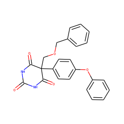 O=C1NC(=O)C(COCc2ccccc2)(c2ccc(Oc3ccccc3)cc2)C(=O)N1 ZINC000003993363