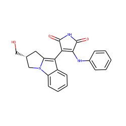 O=C1NC(=O)C(c2c3n(c4ccccc24)C[C@H](CO)C3)=C1Nc1ccccc1 ZINC000103204145