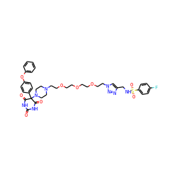O=C1NC(=O)C(c2ccc(Oc3ccccc3)cc2)(N2CCN(CCOCCOCCOCCn3cc(CNS(=O)(=O)c4ccc(F)cc4)nn3)CC2)C(=O)N1 ZINC000095548838