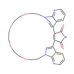 O=C1NC(=O)C2=C1c1cn(c3ncccc13)CCOCCOCCOCCOCCn1cc2c2cccnc21 ZINC000003988017