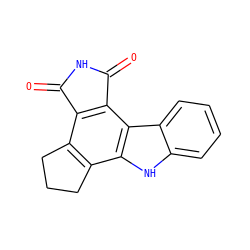 O=C1NC(=O)c2c1c1c(c3[nH]c4ccccc4c23)CCC1 ZINC000028570514