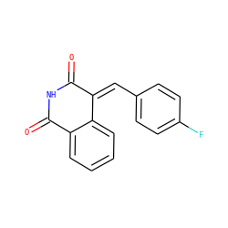 O=C1NC(=O)c2ccccc2/C1=C\c1ccc(F)cc1 ZINC000030058171