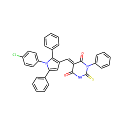 O=C1NC(=S)N(c2ccccc2)C(=O)/C1=C/c1cc(-c2ccccc2)n(-c2ccc(Cl)cc2)c1-c1ccccc1 ZINC000006474188