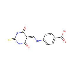 O=C1NC(=S)NC(=O)C1=CNc1ccc(C(=O)O)cc1 ZINC000001851000