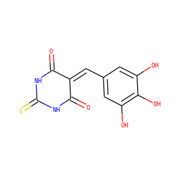 O=C1NC(=S)NC(=O)C1=Cc1cc(O)c(O)c(O)c1 ZINC000003637640