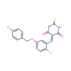 O=C1NC(=S)NC(=O)C1=Cc1cc(OCc2ccc(Br)cc2)ccc1Cl ZINC000169330377