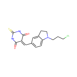 O=C1NC(=S)NC(=O)C1=Cc1ccc2c(c1)CCN2CCCCl ZINC000017250221