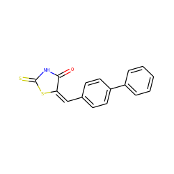 O=C1NC(=S)S/C1=C/c1ccc(-c2ccccc2)cc1 ZINC000002536891