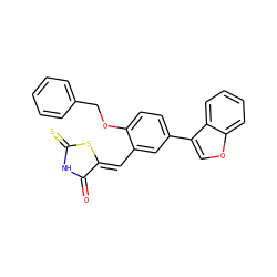 O=C1NC(=S)S/C1=C\c1cc(-c2coc3ccccc23)ccc1OCc1ccccc1 ZINC000036184605