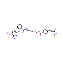 O=C1NC(=S)S/C1=C\c1ccc(C(=O)NCCCCCNC(=O)c2ccccc2Nc2ccc([N+](=O)[O-])c3nonc23)cc1 ZINC000198041100