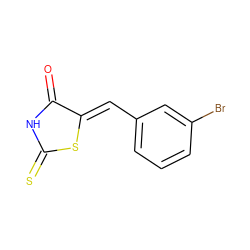 O=C1NC(=S)S/C1=C\c1cccc(Br)c1 ZINC000016310679