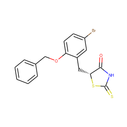 O=C1NC(=S)S[C@@H]1Cc1cc(Br)ccc1OCc1ccccc1 ZINC000036184603