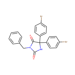 O=C1NC(c2ccc(Br)cc2)(c2ccc(Br)cc2)C(=O)N1Cc1ccccc1 ZINC000013642254