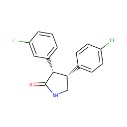 O=C1NC[C@@H](c2ccc(Cl)cc2)[C@H]1c1cccc(Cl)c1 ZINC000096929890