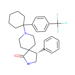 O=C1NC[C@@H](c2ccccc2)C12CCN(C1(c3ccc(C(F)(F)F)cc3)CCCCC1)CC2 ZINC000038147561