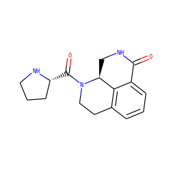 O=C1NC[C@H]2c3c(cccc31)CCN2C(=O)[C@@H]1CCCN1 ZINC000045392704