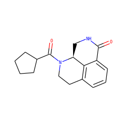 O=C1NC[C@H]2c3c(cccc31)CCN2C(=O)C1CCCC1 ZINC000045354043