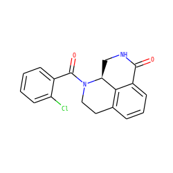 O=C1NC[C@H]2c3c(cccc31)CCN2C(=O)c1ccccc1Cl ZINC000045392507