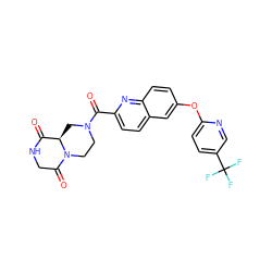 O=C1NCC(=O)N2CCN(C(=O)c3ccc4cc(Oc5ccc(C(F)(F)F)cn5)ccc4n3)C[C@H]12 ZINC001772641465