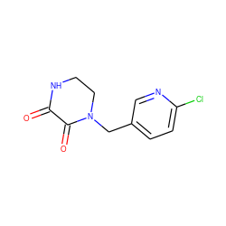 O=C1NCCN(Cc2ccc(Cl)nc2)C1=O ZINC000090488071