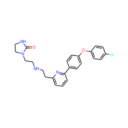 O=C1NCCN1CCNCCc1cccc(-c2ccc(Oc3ccc(F)cc3)cc2)n1 ZINC000114592736