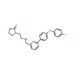 O=C1NCCN1CCNCc1cccc(-c2ccc(Oc3ccc(F)cc3)cc2)n1 ZINC000114592180