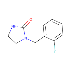 O=C1NCCN1Cc1ccccc1F ZINC000000257745